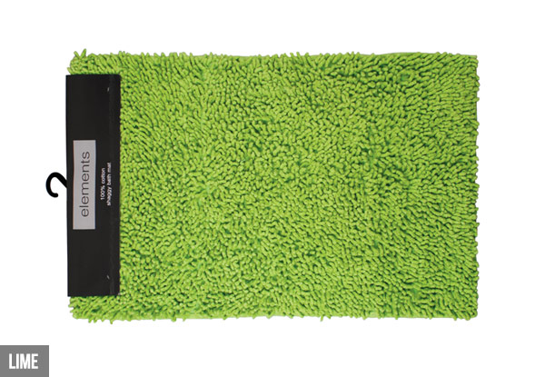 $12 for Two Shaggy Bath Mats - Available in Ten Colours