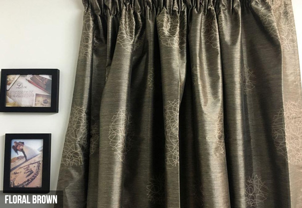 From $39.95 for 100% Blockout Thermal-Coated Readymade Curtains – Four Designs Available