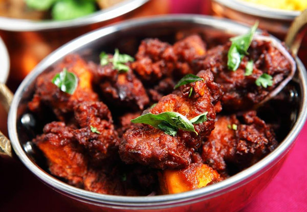 $29 for Two Entrees & Two Curries with Rice or $41 for a Two-Course Banquet for Two People