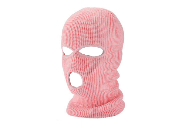 Three-Hole Full Face Ski Mask - Available in Five Colours & Option for Two