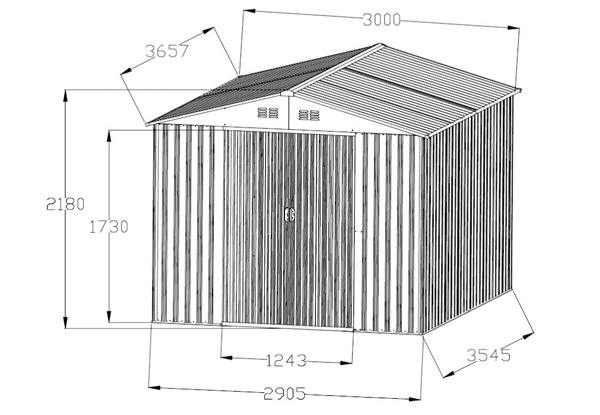 $749 for a Huge Heavy-Duty Extra Height Charcoal Garden Shed