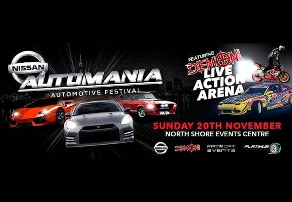 $10 for a Double Pass to the Automania Automotive Festival, Sunday 20th November - North Shore Event Centre