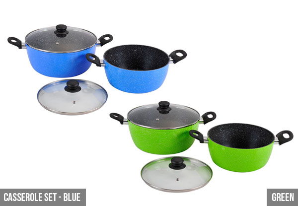 From $39 for Domus Compello Marble Stone Cookware - Various Options & Colours with Free Shipping (value up to 593.85)