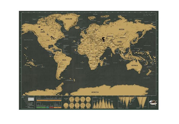 $19 for a World Scratch Map, or $34 for Two Maps