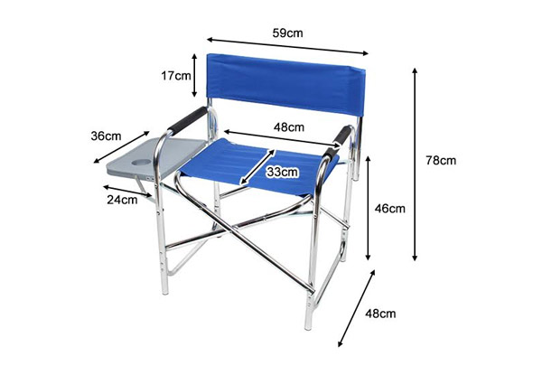 $41 for an Aluminium Folding Chair with a Side Table