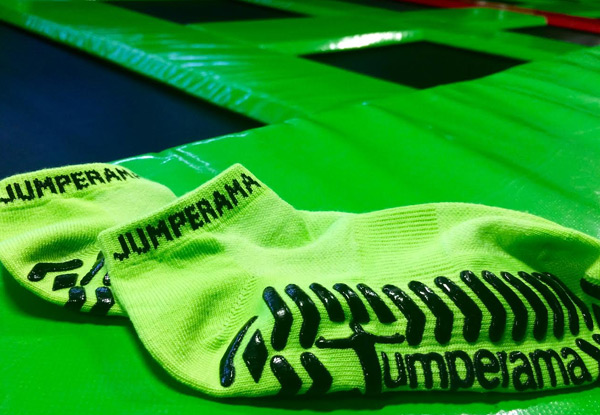 $10 for One-Hour of Indoor Tramp Park Entry & Jumperama Non-Slip Socks (value up to $15)