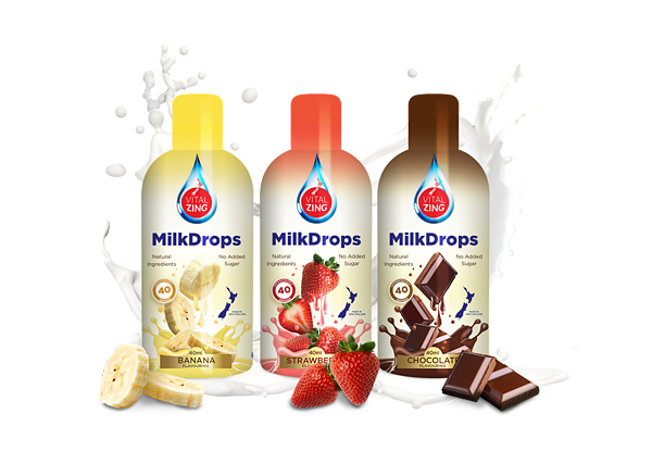 $12 for Three 40ml Bottles of Vitalizing Milk Drops - Available in Three Flavours