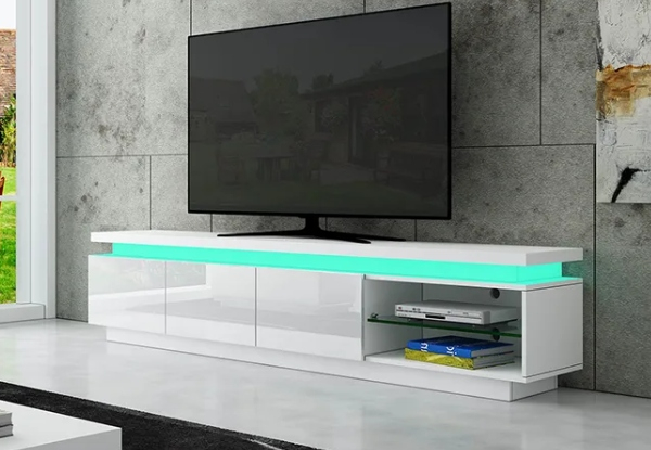 Three-Drawer LED TV Unit Storage Cabinet - Two Colours Available
