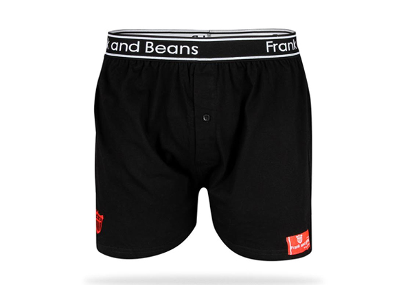 $28 for a Three Pack of Frank & Beans 100% Cotton Men's Boxer Shorts (value $46)