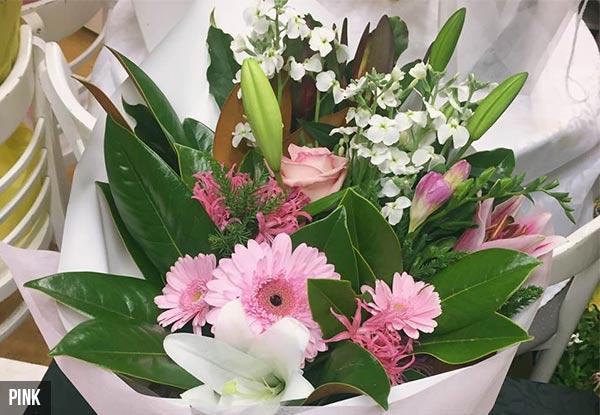 Lily, Rose & Gerbera Flower Bouquets for Mum - Three Colours & Pickup or Delivery Options Available
