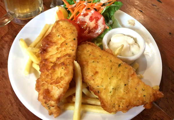 $19 for Fish & Chips with Salad & a House Beer (value up to $38.20)