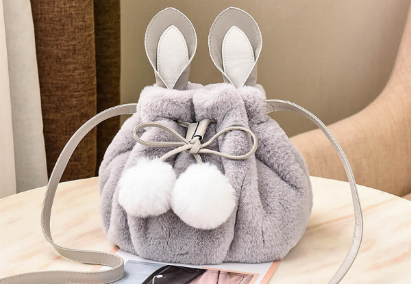 Plush Bunny Ear Crossbody Bag - Four Colours Available