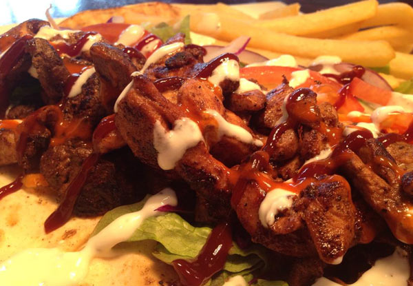 $9.90 for a Kebab Wrap with a Coffee or Chips - Choose from Chicken, Lamb, Beef or Falafel