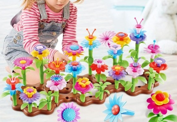 104-Piece Flower Garden Building Toy Set - Two Styles Available