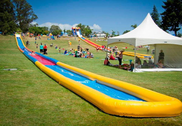 $12 for a One-Hour Ticket & Large Pool Ring for Preschooler’s Waterslide Mania - Pukekohe (value up to $19)