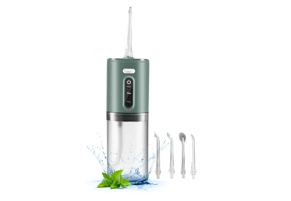 Cordless Water Flosser with Five Nozzles - Available in Three Colours & Option for Two