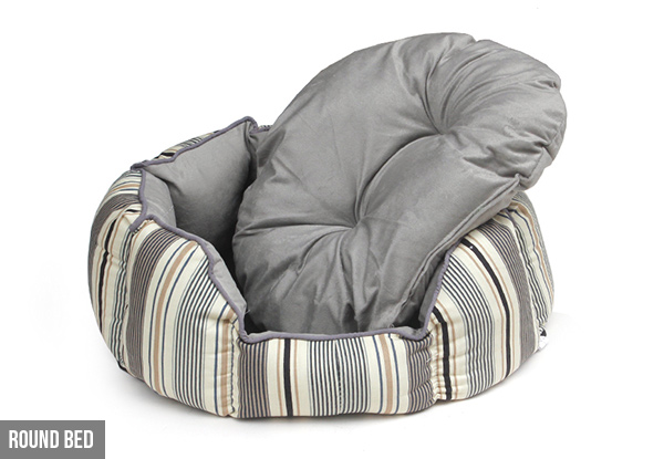 $25 for a Soft Fleece Pet Bed – Available in Round or Rectangular Options