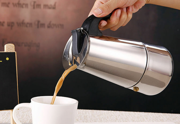 Stainless Steel Coffee Maker Latte Moka Pot - Three Sizes Available