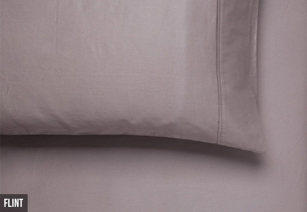 From $59.95 for a Canningvale Pure Cotton Fitted Sheet & Pillowcase Set  Including Nationwide Delivery – Available in Four Colours