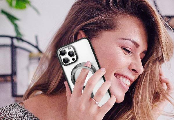 Phone Case with 360-Degree Rotatable Magnetic Ring Stand Compatible with iPhone -  Nine Options Available