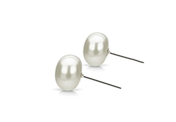 $39 for Two Pairs of 925 Petite Button Pearl Earrings (value $79.98)