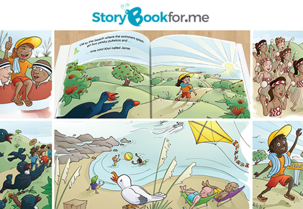 Personalised Children's Storybook - Options for  "Can You See Me?", "Goodnight Sleeptight", "One Cool Kiwi", "The Dinosaurs are Coming!", "Happy Birthday" or "The Great Australian Bounce-Around"