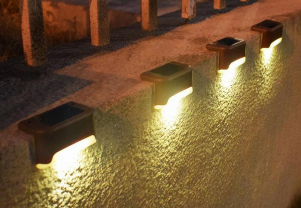 Four-Pack Solar Railing Light - Two Colours Available