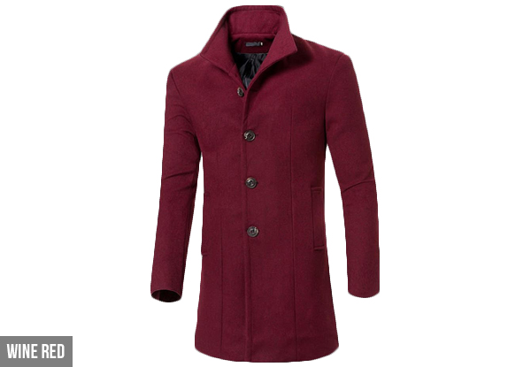 $55 for a Men's Wool Blend Jacket – Available in Five Colours
