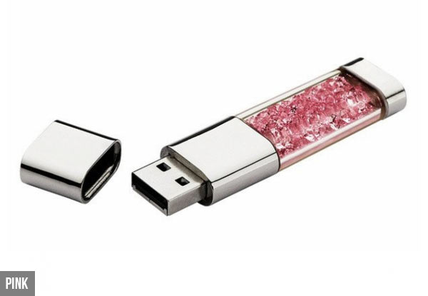 From $22 for a Swarovski Element USB Stick Available in Three Colours and Four Sizes