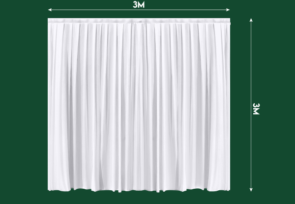 White Backdrop Curtain - Two Sizes Available