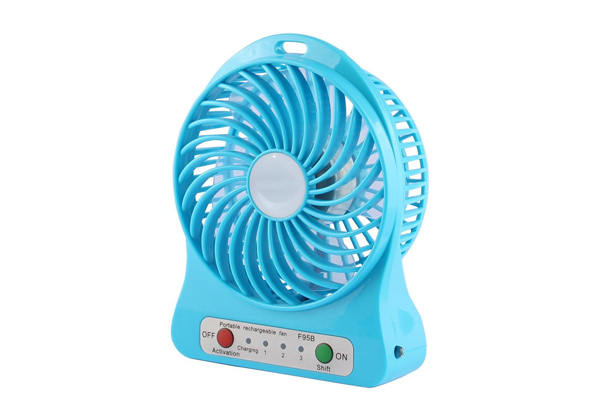 $9.99 for a Portable Rechargeable USB Mini Fan Available in Three Colours