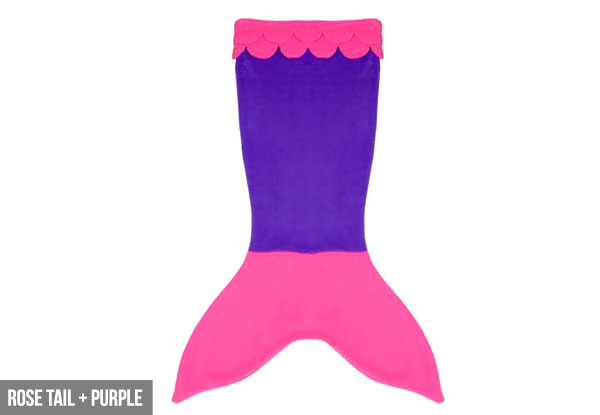 From $36 for a Mermaid Tail Fleece Blanket - Available in Six Colour Options
