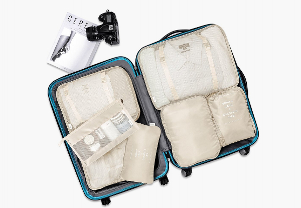 Seven-Piece Travel Packing Cube Set - Six Colours Available