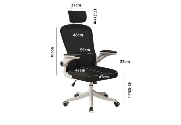 Ergonomic Swivel Office Chair with Back Support - Two Colours Available