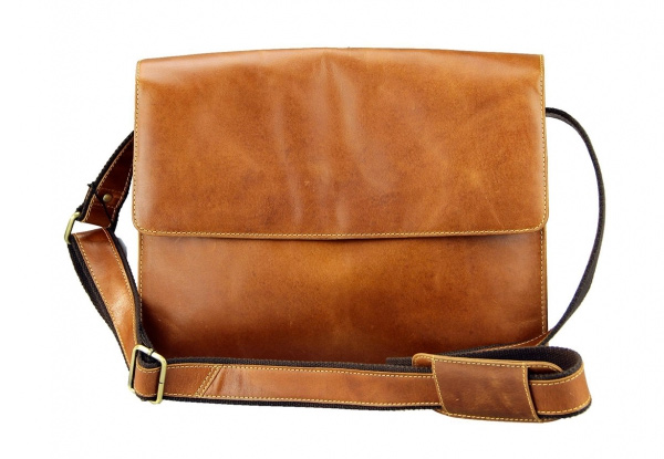 $99 for a Genuine Tan Leather Bag