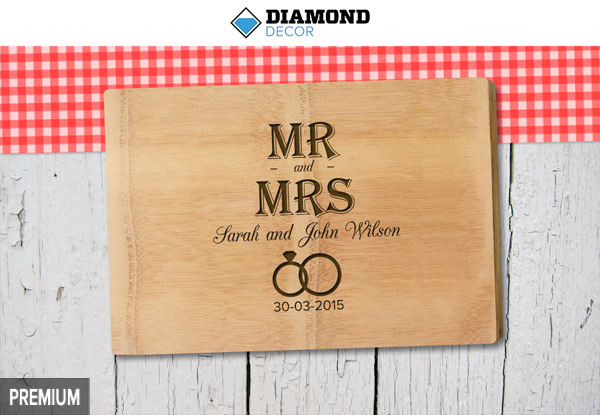 $39 for a Personalised Bamboo Chopping Board or $55 for a Premium Personalised Chopping Board - 50 Templates Available