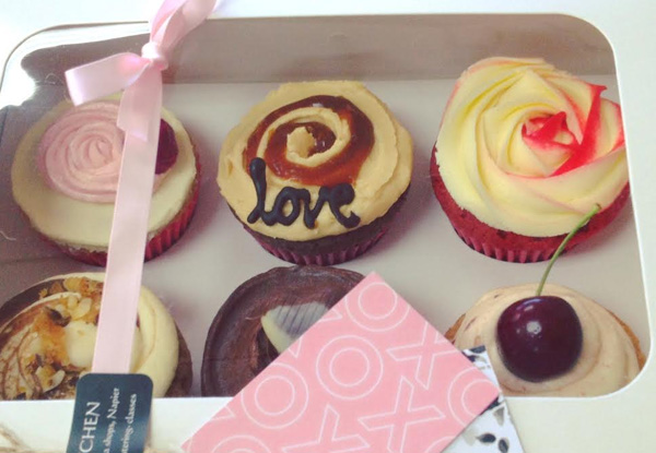 $20 for a Box of Six Cupcakes – Options for Pick Up or Valentine's Day Delivery