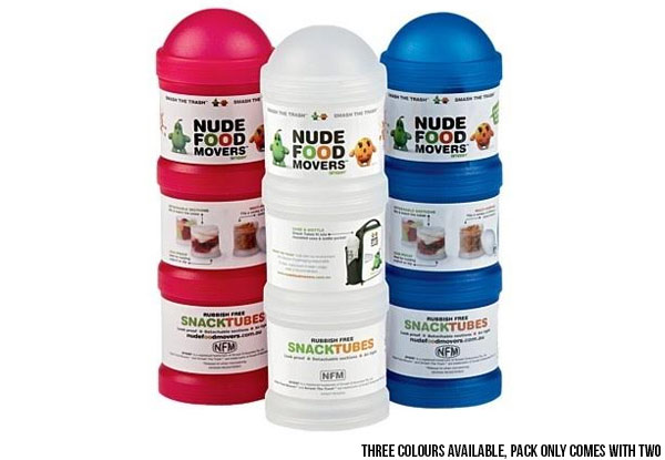 $10 for Two Nude Food Mover Triple Snack Tubes