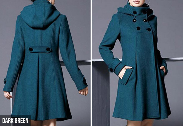 $48 for a Women's Hooded Coat - Available in Four Colours