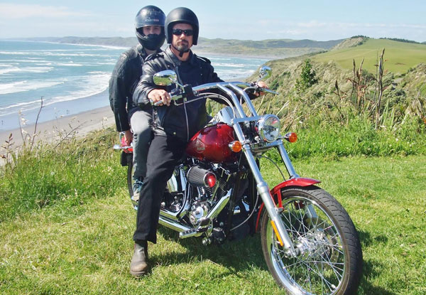 $150 for a Two-Hour Harley® Motorcycle Tour To Raglan & Manu Bay or $450 for a Full Day Whangamata or Coromandel Loop Tour (value up to $595)