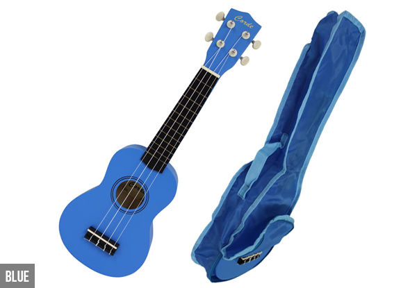 $35.90 for a Soprano Ukulele with Bag Available in Four Colours