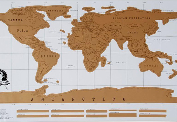 $12 for a Travel World Scratch Map or $20 for Two