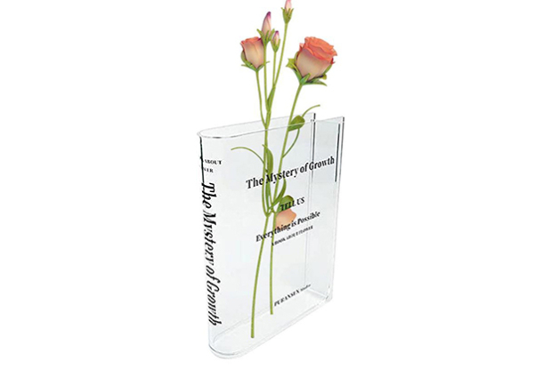 Transparent Acrylic Book Plant Vase - Four Colours Available