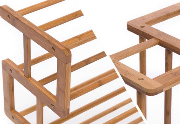 $55 for an S Style Five-Tier Bamboo Shoe Rack