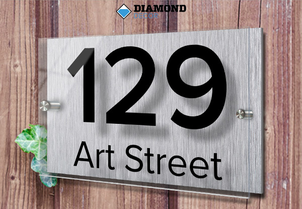 $29 for a Personalised Metal/Acrylic Address Plaque House Sign incl. Nationwide Delivery