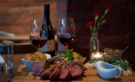 $65 for a Midweek Shared Slow Cooked Rack of Lamb Dinner for Two People incl. Two Glasses of Wine & Two Sides (value up to $120)