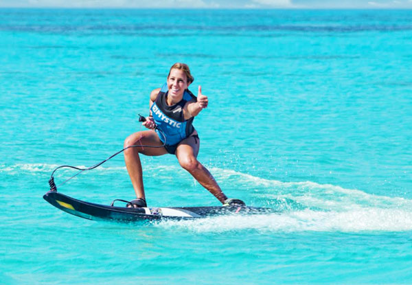 $99 for a 45-Minute Motorised Surfboard Experience for One Person or $149 for a 60-Minute Motorised Surfboard & Paddle Board Experience for Two People