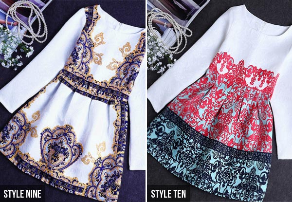 $29 for a Vintage Style Long Sleeved Dress – Ten Designs Available