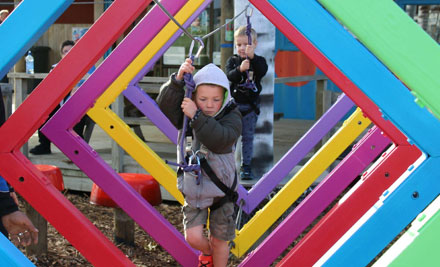 $7 for a Child Admission to the New Rocketeer Course for Kids Aged 2 - 6 Years for One-Hour of Climbing Fun