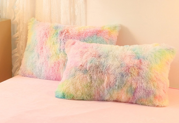 Soft Fluffy Plush Bedding & Pillowcase Cover Set - Available in Five Colours & Four Sizes